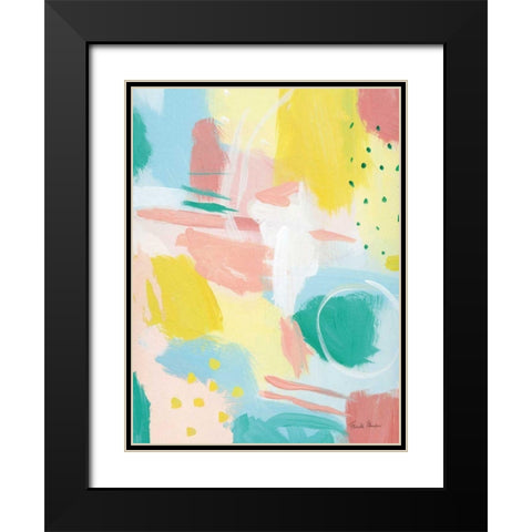Fresh Face Abstract II Black Modern Wood Framed Art Print with Double Matting by Zaman, Farida