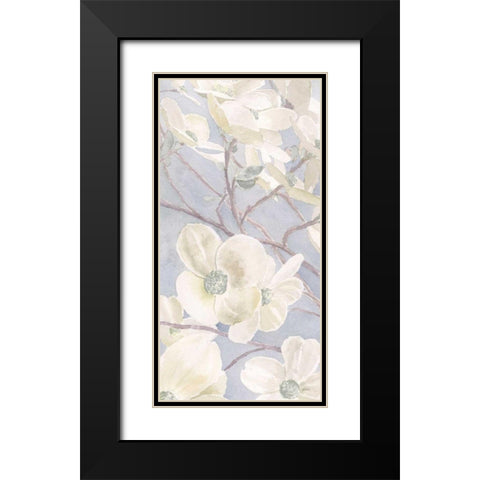 Breezy Blossoms I Sage Black Modern Wood Framed Art Print with Double Matting by Wiens, James