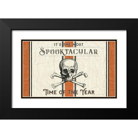 Be Scary I Black Modern Wood Framed Art Print with Double Matting by Pela Studio