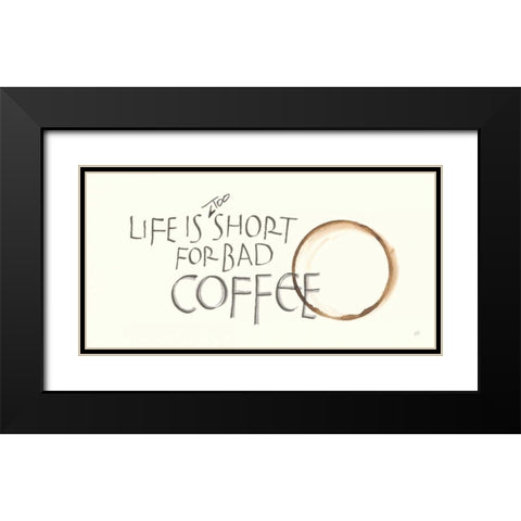 Coffee Sayings I Black Modern Wood Framed Art Print with Double Matting by Paschke, Chris