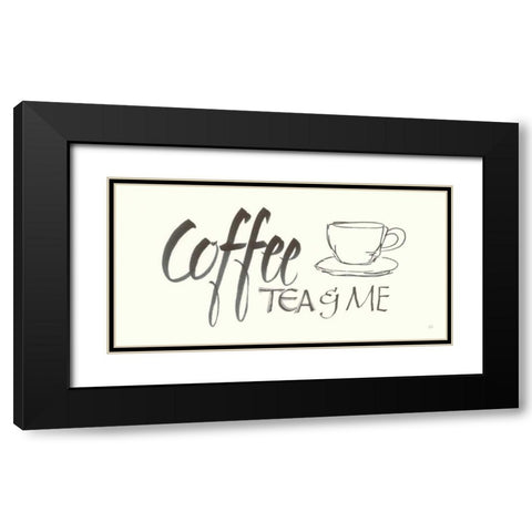 Coffee Sayings II Black Modern Wood Framed Art Print with Double Matting by Paschke, Chris