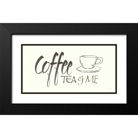 Coffee Sayings II Black Modern Wood Framed Art Print with Double Matting by Paschke, Chris