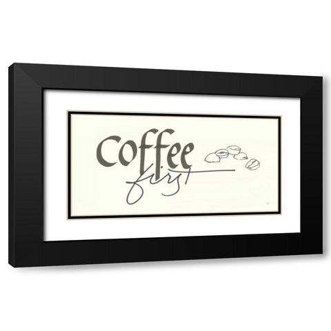Coffee Sayings III Black Modern Wood Framed Art Print with Double Matting by Paschke, Chris