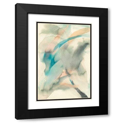 In Motion I Black Modern Wood Framed Art Print with Double Matting by Nai, Danhui