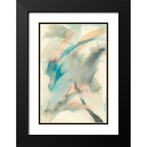 In Motion I Black Modern Wood Framed Art Print with Double Matting by Nai, Danhui