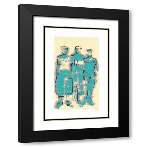 Triumphant Black Modern Wood Framed Art Print with Double Matting by Schick, Mike