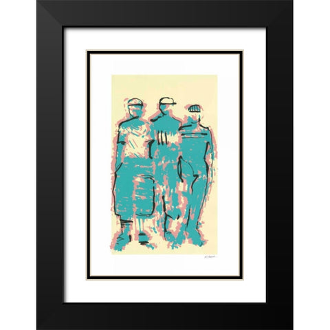 Triumphant Black Modern Wood Framed Art Print with Double Matting by Schick, Mike