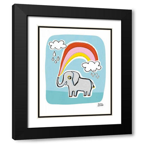 Wild About You Elephant Black Modern Wood Framed Art Print with Double Matting by Averinos, Melissa