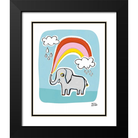 Wild About You Elephant Black Modern Wood Framed Art Print with Double Matting by Averinos, Melissa