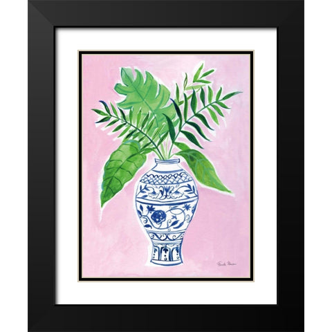 Elegant Chinoiserie I Black Modern Wood Framed Art Print with Double Matting by Zaman, Farida