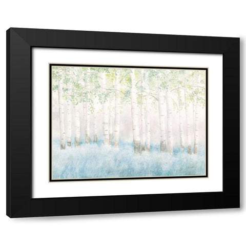 Soft Birches Black Modern Wood Framed Art Print with Double Matting by Wiens, James