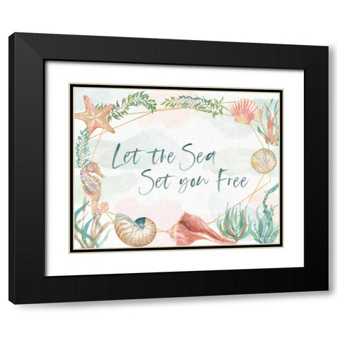 Watercolor Coast I v2 Black Modern Wood Framed Art Print with Double Matting by Grove, Beth