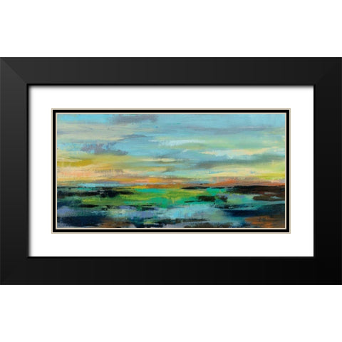 Delmar Sunset I Black Modern Wood Framed Art Print with Double Matting by Vassileva, Silvia