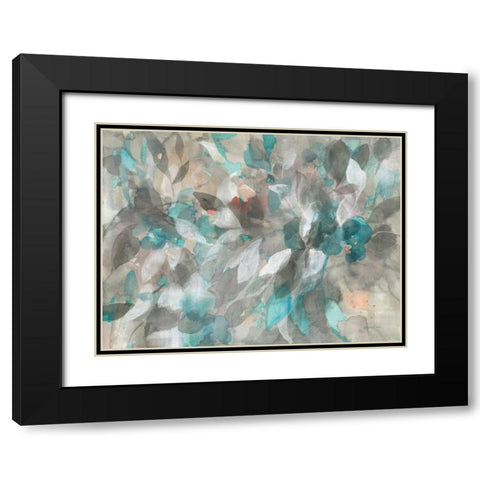 Abstract Nature Black Modern Wood Framed Art Print with Double Matting by Nai, Danhui