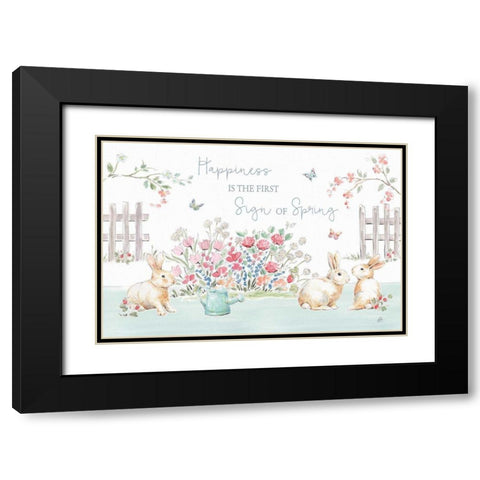 Springtime IV Black Modern Wood Framed Art Print with Double Matting by Brissonnet, Daphne