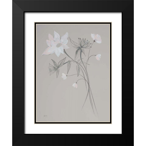 Whisper II Black Modern Wood Framed Art Print with Double Matting by Davis, Joan E.