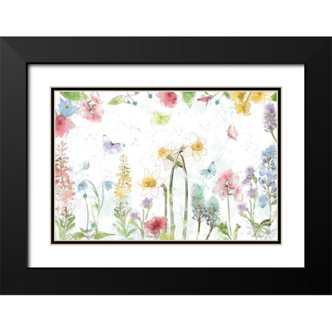 Spring Splash I Black Modern Wood Framed Art Print with Double Matting by Pertiet, Katie