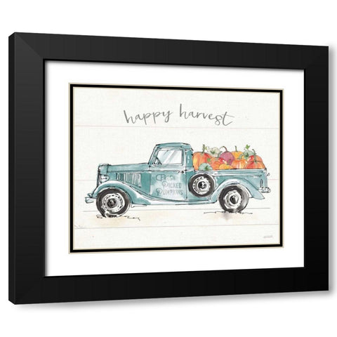 Modern Farmhouse VIII Blue Truck Black Modern Wood Framed Art Print with Double Matting by Tavoletti, Anne