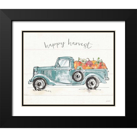 Modern Farmhouse VIII Blue Truck Black Modern Wood Framed Art Print with Double Matting by Tavoletti, Anne