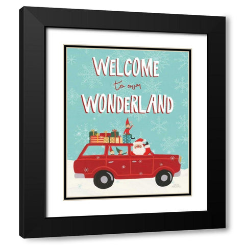 Holiday Travelers IV Wonderland Black Modern Wood Framed Art Print with Double Matting by Marshall, Laura