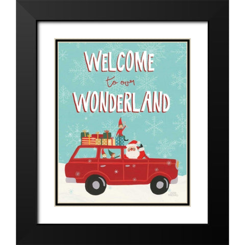 Holiday Travelers IV Wonderland Black Modern Wood Framed Art Print with Double Matting by Marshall, Laura