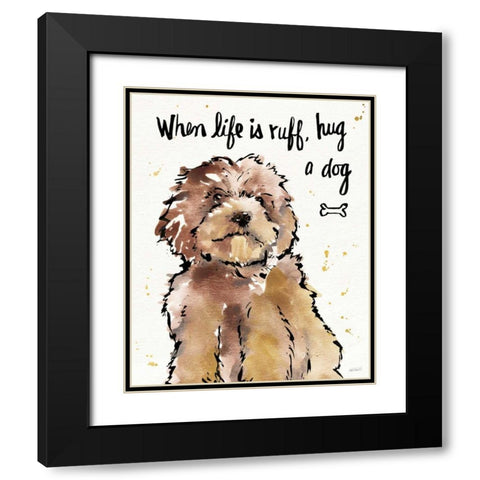 Strike a Paws XIII Black Modern Wood Framed Art Print with Double Matting by Tavoletti, Anne