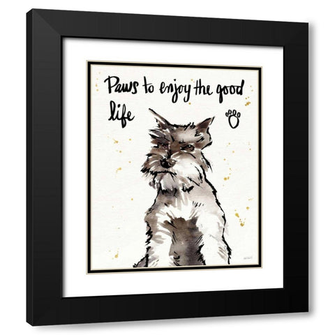Strike a Paws XIV Black Modern Wood Framed Art Print with Double Matting by Tavoletti, Anne