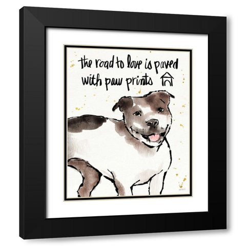Strike a Paws XV Black Modern Wood Framed Art Print with Double Matting by Tavoletti, Anne