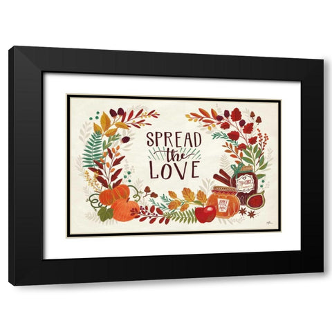 Spread the Love I Black Modern Wood Framed Art Print with Double Matting by Penner, Janelle