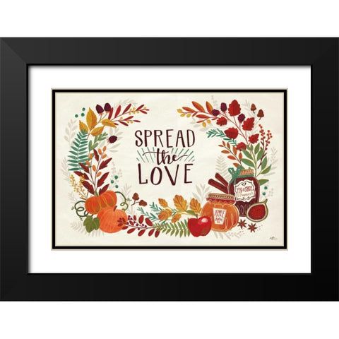 Spread the Love I Black Modern Wood Framed Art Print with Double Matting by Penner, Janelle