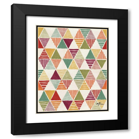 Spread the Love Pattern VIIA Black Modern Wood Framed Art Print with Double Matting by Penner, Janelle