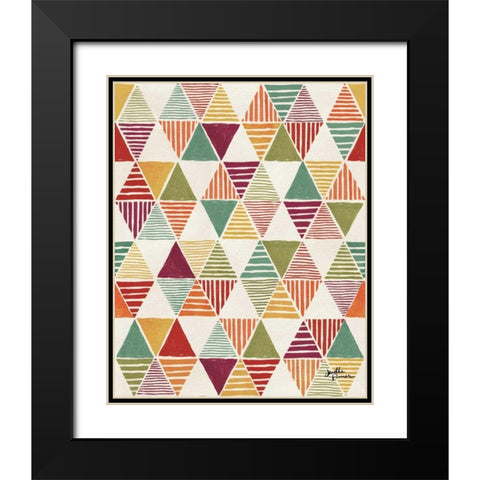 Spread the Love Pattern VIIA Black Modern Wood Framed Art Print with Double Matting by Penner, Janelle