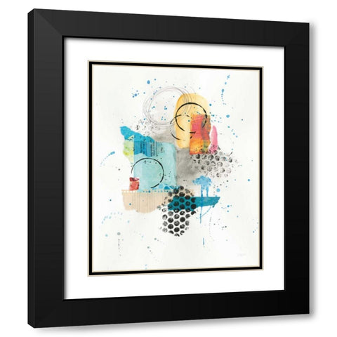 Abstract Skyline II Black Modern Wood Framed Art Print with Double Matting by Prahl, Courtney