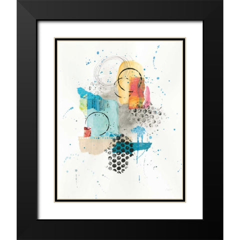 Abstract Skyline II Black Modern Wood Framed Art Print with Double Matting by Prahl, Courtney