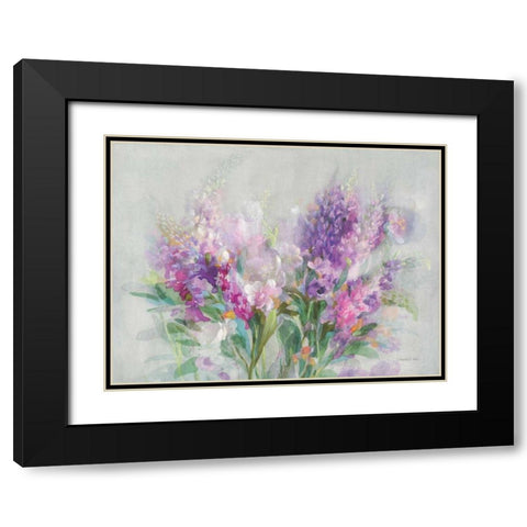 Garden Abundance Black Modern Wood Framed Art Print with Double Matting by Nai, Danhui