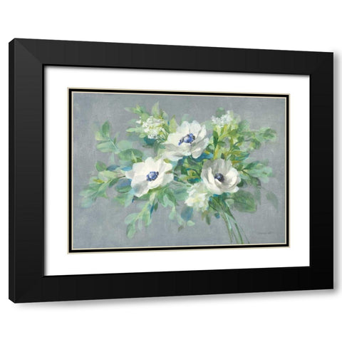 Bouquet for You Black Modern Wood Framed Art Print with Double Matting by Nai, Danhui