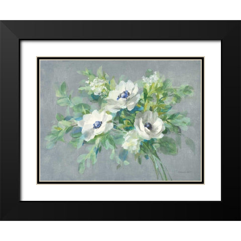 Bouquet for You Black Modern Wood Framed Art Print with Double Matting by Nai, Danhui