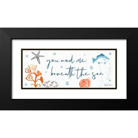 Whale Tale VI Black Modern Wood Framed Art Print with Double Matting by Zaman, Farida