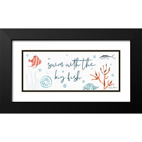 Whale Tale VII Black Modern Wood Framed Art Print with Double Matting by Zaman, Farida