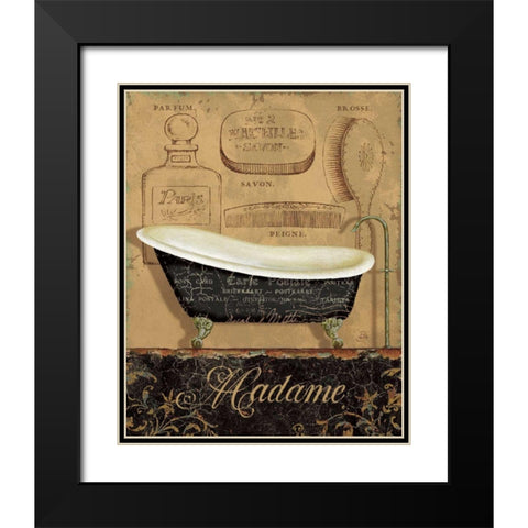 Bain de Madame Black Modern Wood Framed Art Print with Double Matting by Brissonnet, Daphne