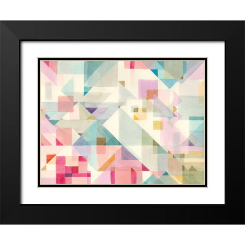 Try Angles I Black Modern Wood Framed Art Print with Double Matting by Nai, Danhui