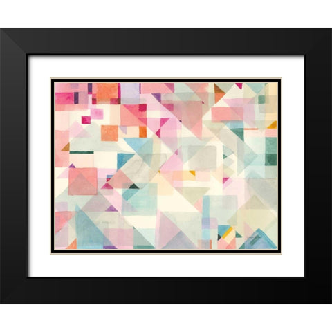 Try Angles II Black Modern Wood Framed Art Print with Double Matting by Carly Rae Studio