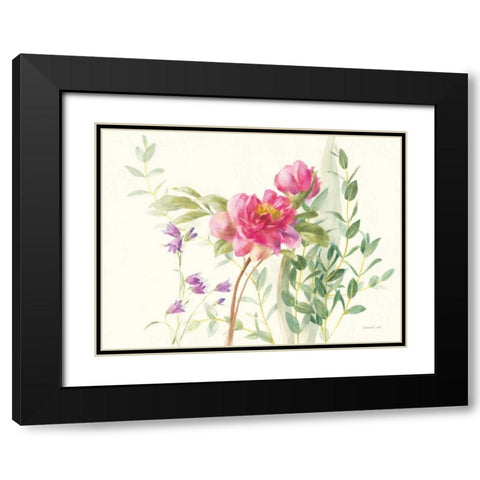 Flourish I Black Modern Wood Framed Art Print with Double Matting by Nai, Danhui