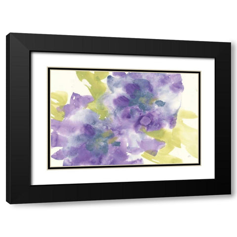 Violet and Gray I Black Modern Wood Framed Art Print with Double Matting by Paschke, Chris