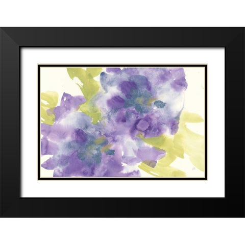 Violet and Gray I Black Modern Wood Framed Art Print with Double Matting by Paschke, Chris