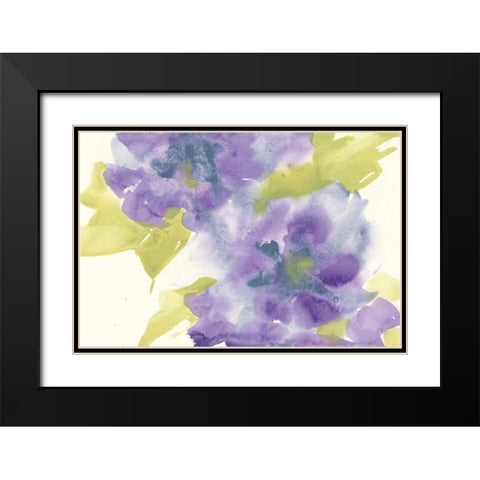 Violet and Gray II Black Modern Wood Framed Art Print with Double Matting by Paschke, Chris