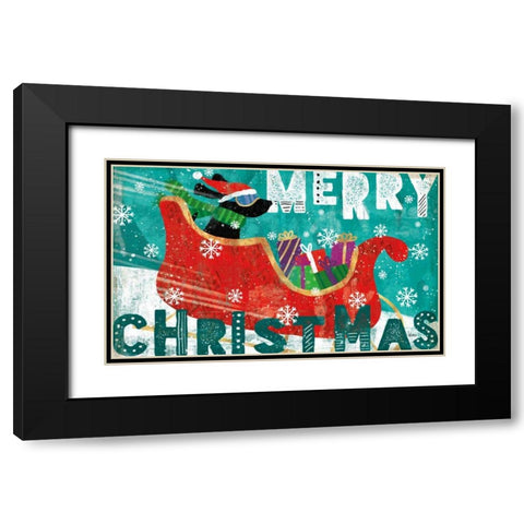 Merry Making I Black Modern Wood Framed Art Print with Double Matting by Charron, Veronique