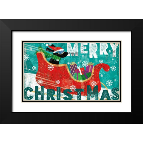 Merry Making I Black Modern Wood Framed Art Print with Double Matting by Charron, Veronique
