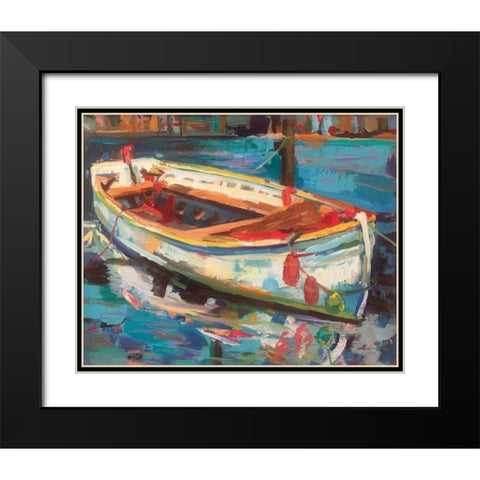 Solo Boat Black Modern Wood Framed Art Print with Double Matting by Vertentes, Jeanette