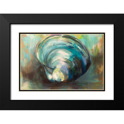 Solo Quahog Black Modern Wood Framed Art Print with Double Matting by Vertentes, Jeanette